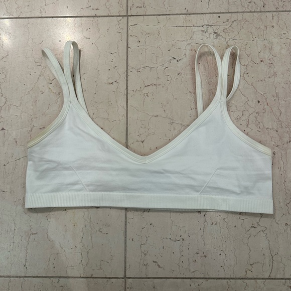 Helmut Lang White Double Strap Stretch Bra - Picture 7 of 12
